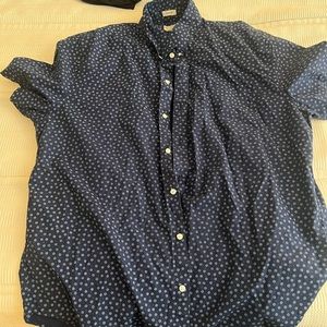Jcrew men’s short sleeve button down - navy floral print